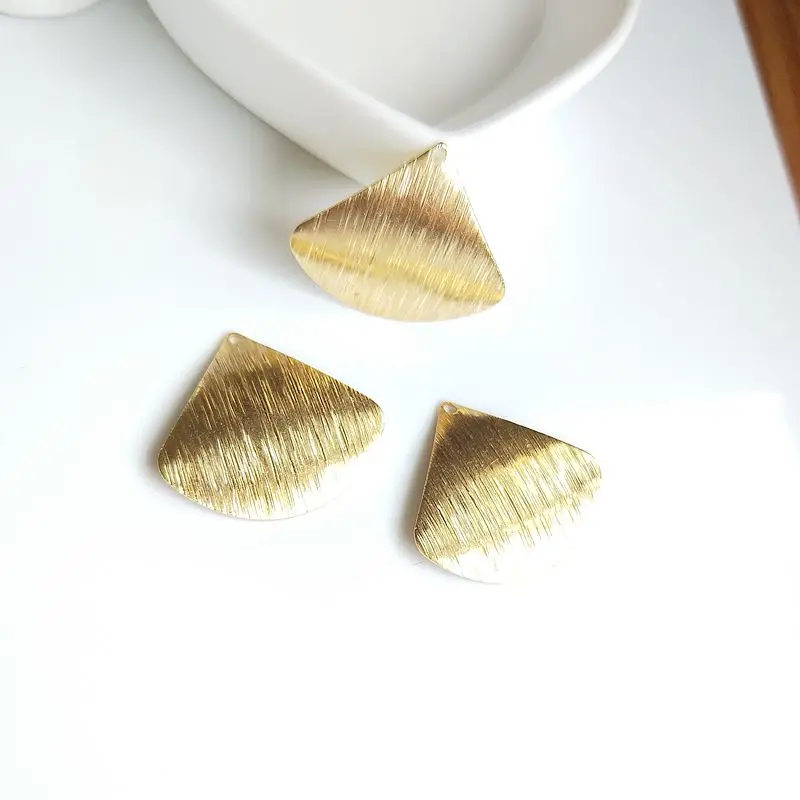 PURPLEGRAPE minimalist copper geometric side wavy metal jewelry earrings pendant DIY  accessories wholesale