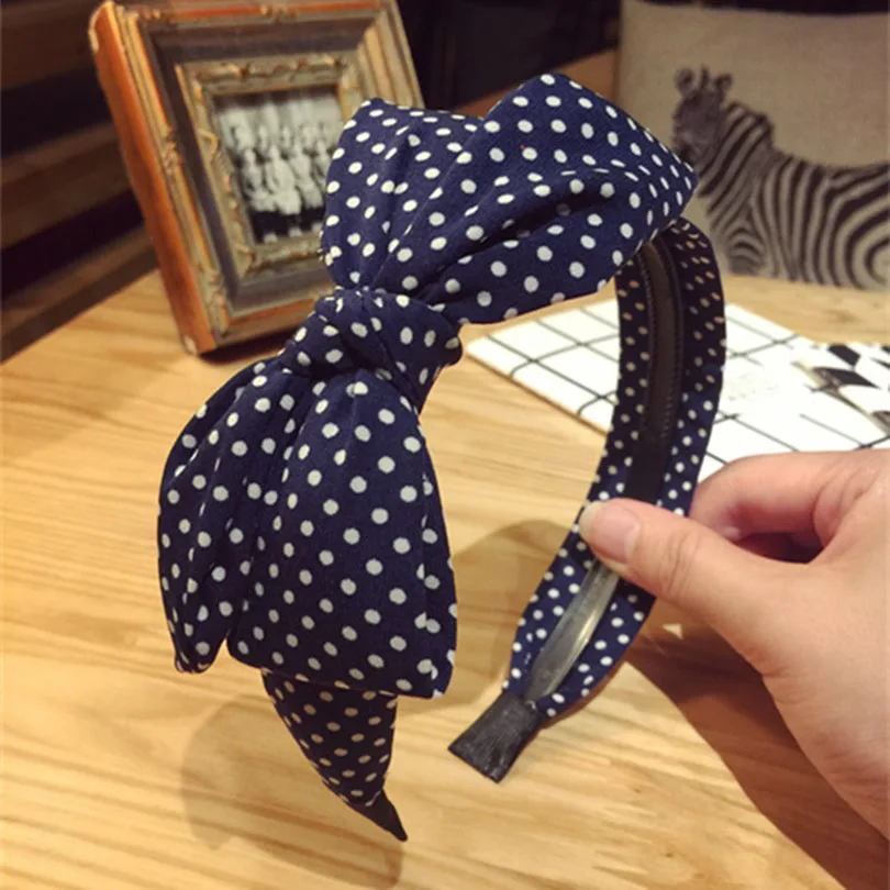 Haimeikang Big Bow Hair Band Headbands For Women Cute Sweet Headband Stripe/Plaid Hair Hoop Non-slip Fashion Hair Accessories