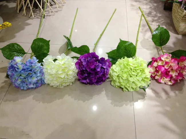 Factory outlets] Special supply simulation flower artificial flower silk flower corsage Europe Spring Single Hydrangea