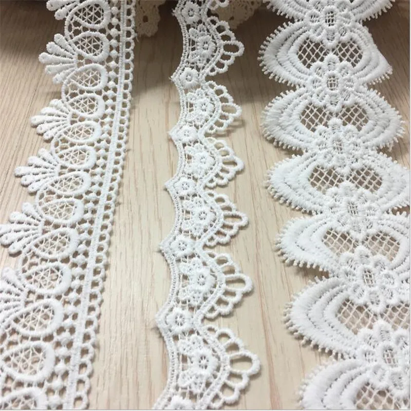 White Lace Fabric DIY Crafts Sewing Suppies Decoration Accessories For Garments Lace Trim