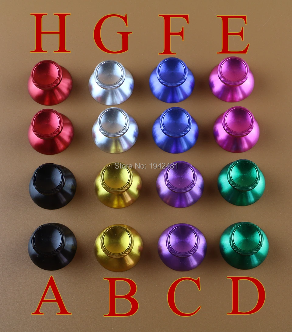 50pairs/lort Aluminum Alloy Metal Joystick Thumb sticks Cap mushroom for Playstation 3 PS3 Controller OCGAME