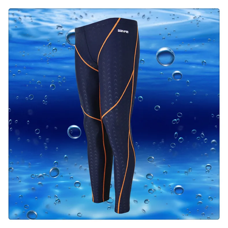 Professional Swimming Pants Men Swimwear long Swimming Trunks Man Swimsuit Men\'s Tights Beach Sport Swim Wear Bathing Suits