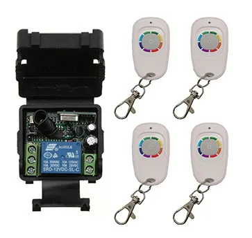 Mini Wireless RF Remote Control Light Switch 10A Relay Output Radio DC12V 24V 1 CH Channel 1CH Receiver Module +Transmitter