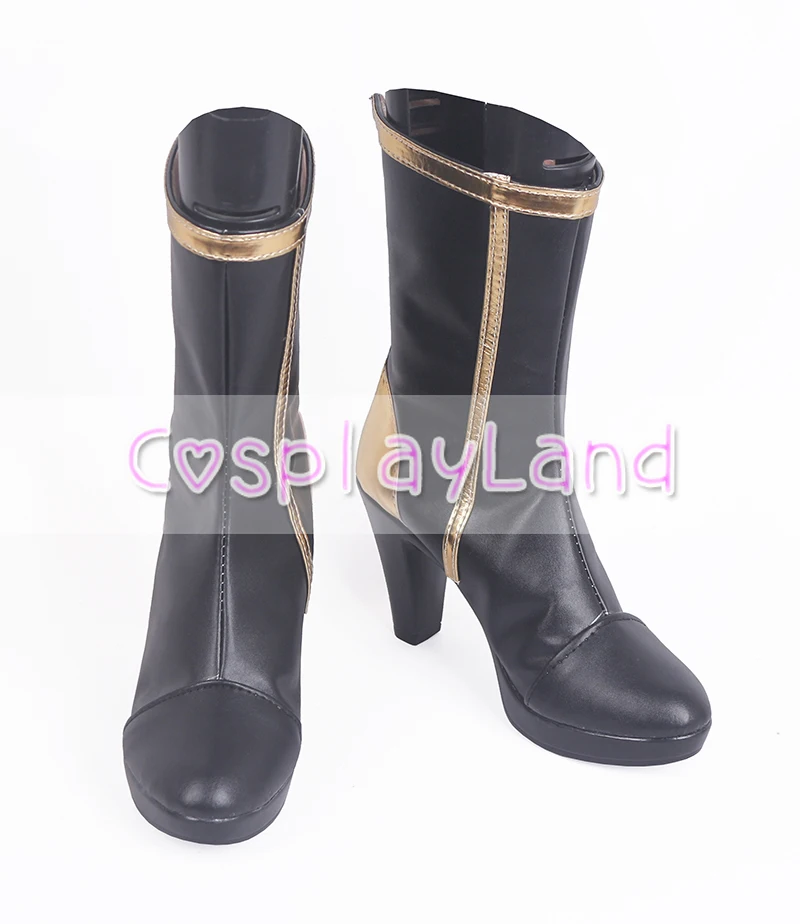 Game LOL Daughter of the Void Kaisa Black Cosplay Shoes Boots Cosplay Costume Accessories For Women Shoes Custom Made