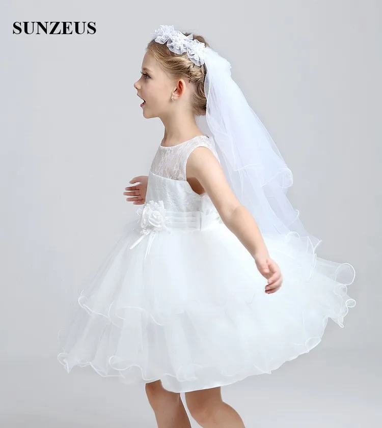 Blumen mädchen Schleier 2 Schichten Tüll Hochzeit Haar bekleidung Kind Baby Haarband Girlande Zubehör Dekoration BV-057