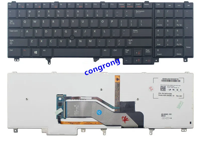 

Notebook keyboard for DELL E5520 E6520 E6530 M4600 M4700 M6600 M6700 M6800 laptop keyboard US with mouse cap backlight backlit