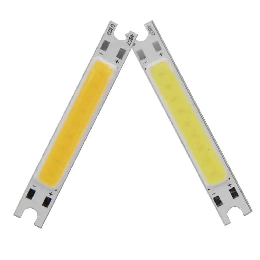 10PCS Promotion 48mm*7mm 3W DC 9V LED COB Strip Bulb Flip Chip on Board High Lumen Light Source Module for Wall Lamp