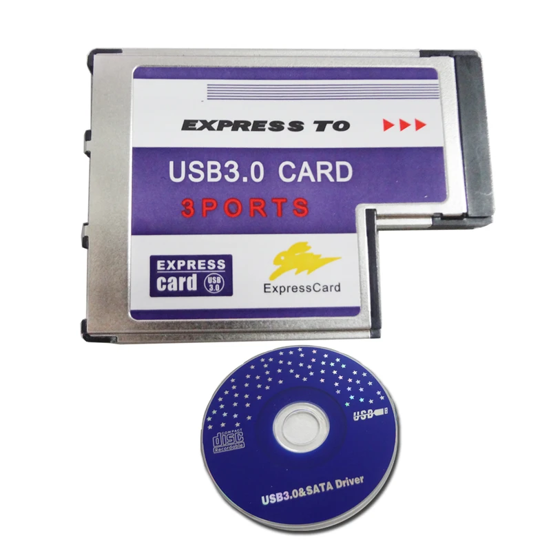 

3Port Hidden Inside USB3.0 to Expresscard Express Card 54 54mm Expresscard Laptop Adapter Converter FRESCO LOGIC Chipset FL1100