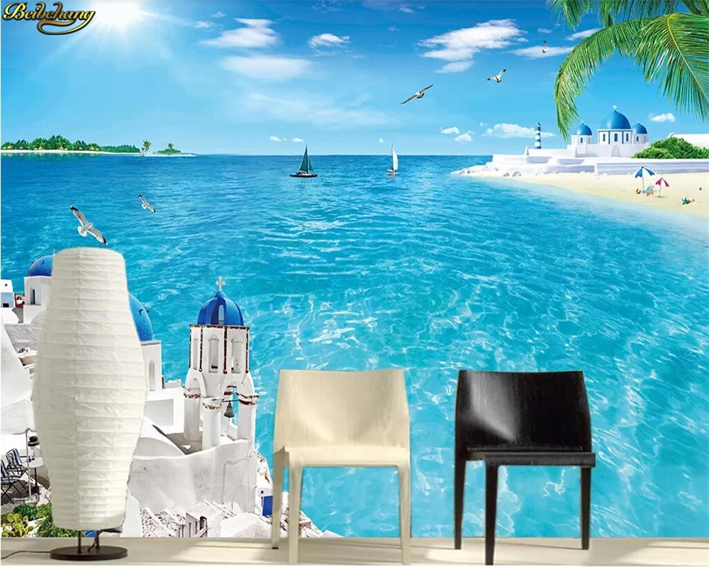 beibehang Custom photo wallpaper mural love sea scenery sea coco beach background wall painting wall papers home decor