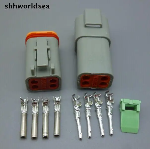 

shhworldsea DT06-4S and DT04-4P 4Pin Engine waterproof electrical connector for car motorcycle,truck,boats,etc.