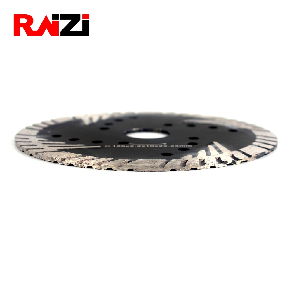 Raizi 1 Pc Diamant Turbo Trennscheibe Mit Schutz Zähne Granit Marmor Stein Beton 125/150mm Kreis Sägeblatt