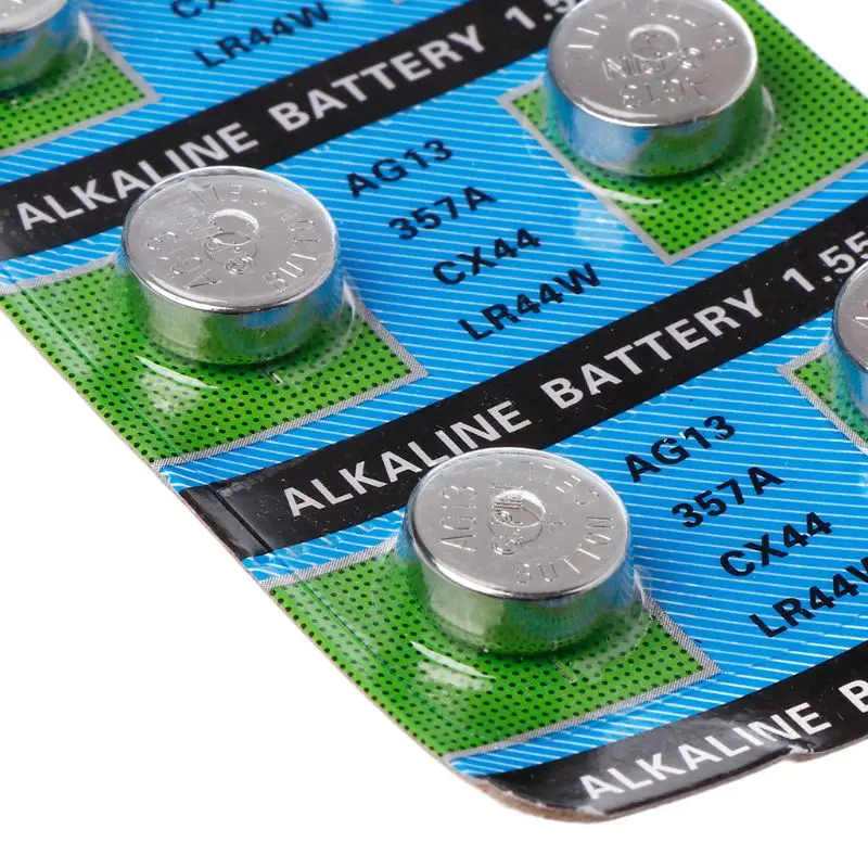 2022 New 10PCS Alkaline Battery AG13 1.5V LR44 386 Button Coin Cell Watch Toys Batteries Control Remote SR43 186 SR1142 LR1142