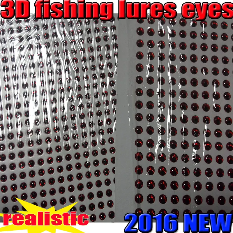 2022new 3D fishing lure eyes fly eyes choose size:4MM-5MM-6MM-7MM-8MM-9MM-16MM quantity:500pcs/lot color: red