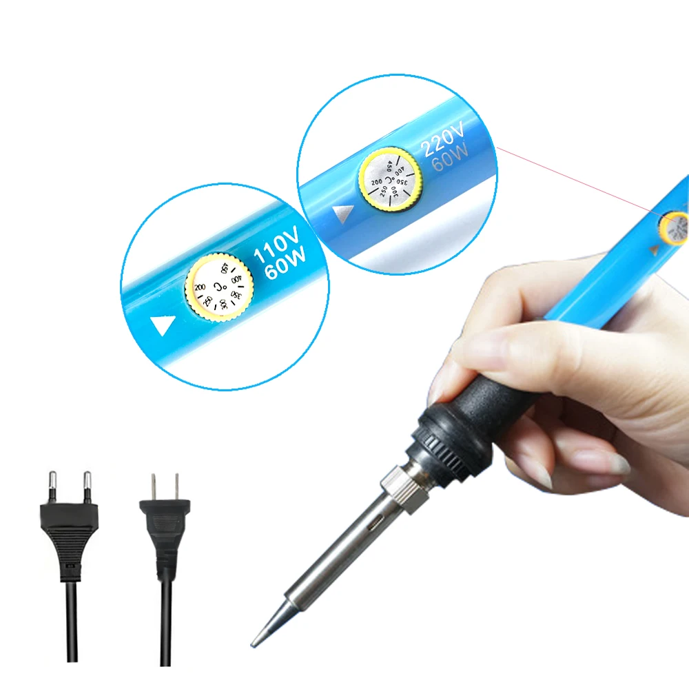 Electric soldering iron Temperature adjustable soldering iron All aluminum suction pump 60w Electric soldering irons set Toolkit