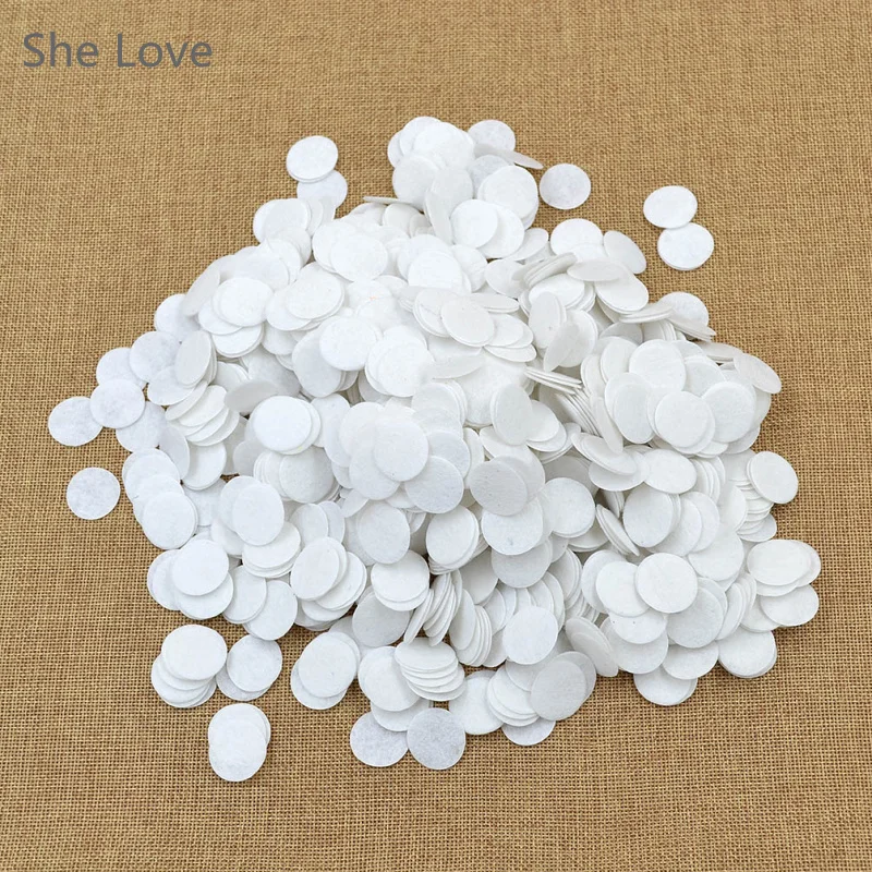 Chzimade 1000PCS White 20mm Felt Circle Die Cut Appliques DIY Cardmaking Craft Round New