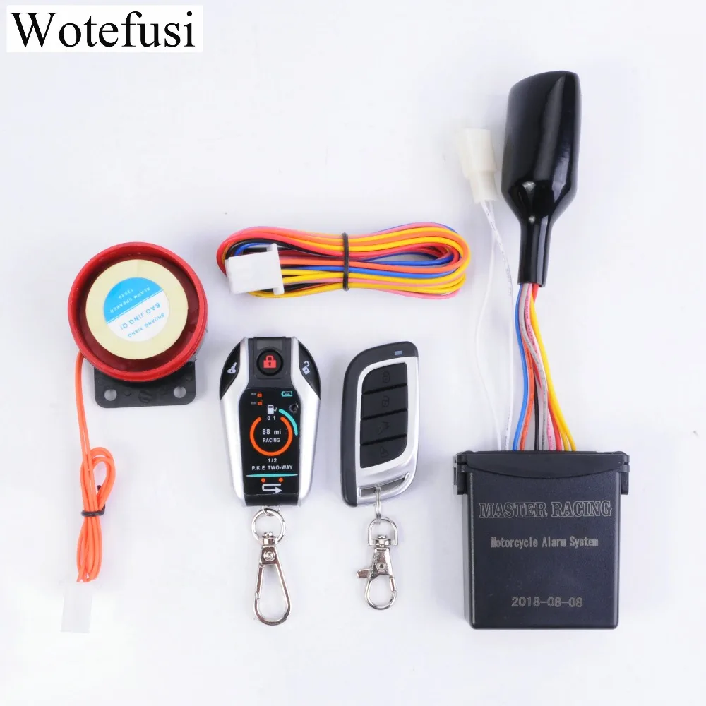 Wotefusi 125dB Motorcycle Anti Theft Security Burglar Alarm System Remote Control Bike Two-way Sensor Alarm Siren Guard [PA623]