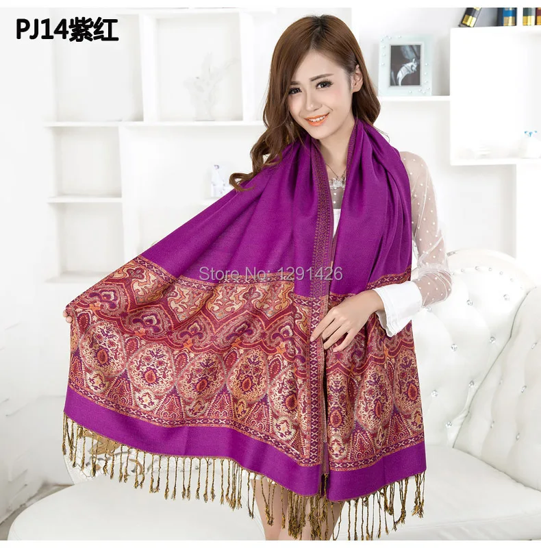 Pink Autumn Winter Women\'s Fashion Printing Pashmina Cashmere Shawl Scarf  Warp fashion scarf women