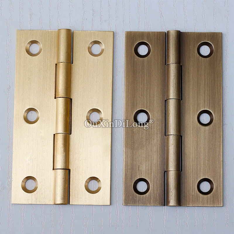 

Retro 4PCS 3.5''/4'' Antique Solid Brass Furniture Hinges Smoothly and Mute Cupboard Wardrobe Cabinet Door Hinges Bearing Hinges