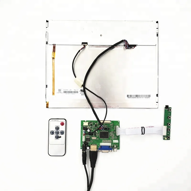 lcd controller board support VGA +2AV driver 12.1 inch LCD kits with 1280*800,500 cd