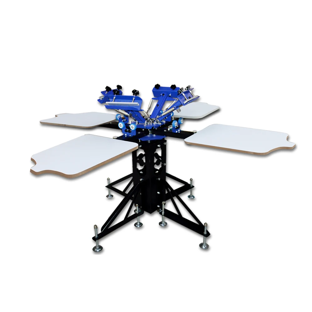 

4 Color 4 Station Silk Screen printing Machine Printing Press T-shirt Printer