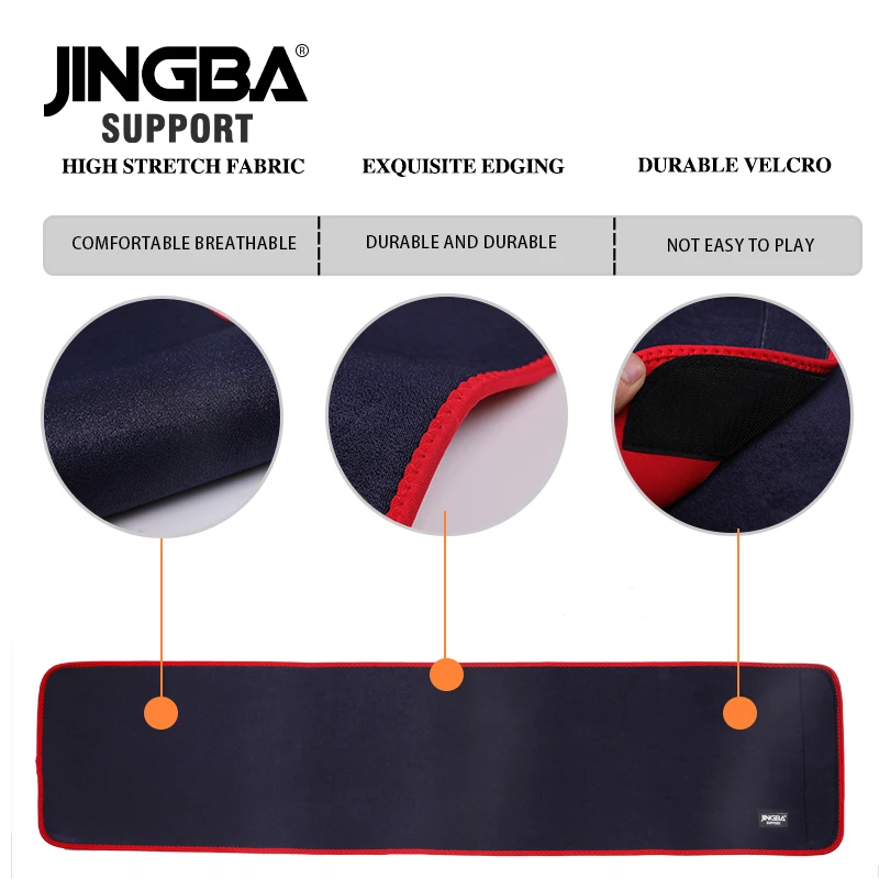 JINGBA SUPPORT Fitness belt waist support Mens Sweat belt waist trainer Women waist trimmer Weight Loss slimming belt neoprene