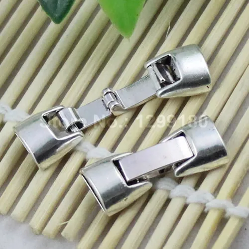 Onebeading Antique Silver Fold Over Lobster Clasp For Necklace Chain DIY Jewelry Accessory Parts 26x11mm Hole:8x3mm 5sets K01135