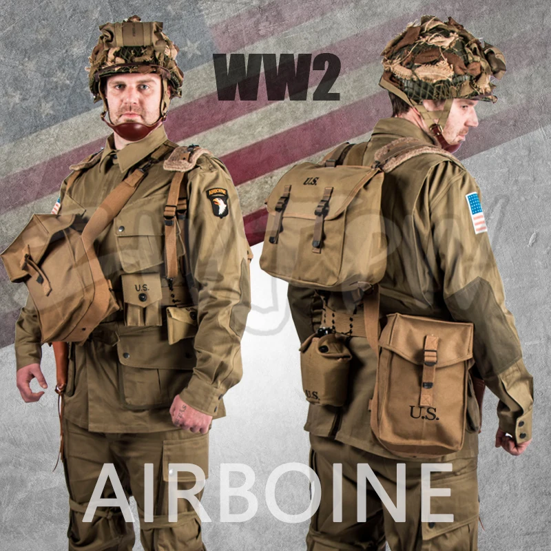 

WW2 US BAND OF BROTHERS 101 AIRBORNE SET PARATROOPER SUITS UNIFORM & EQUIPMENT SET M42 HIGH QUALITY ARMY MILITARY