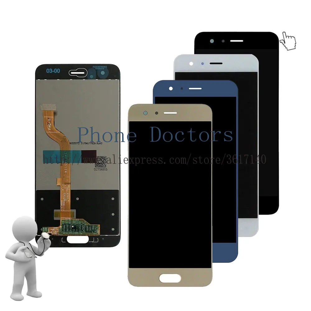 5.15'' Full LCD DIsplay + Touch Screen Digitizer Assembly For Huawei Honor 9 STF-L09 / STF-AL10 / STF-AL00 ; New ; 100% Tested