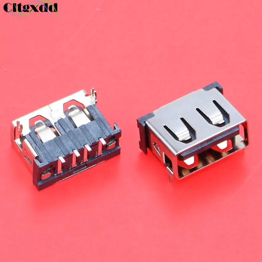 cltgxdd 2.0 USB Type-A Female PCB Socket Connector for Lenovo / Asus / Dell / HP .... Laptop USB jack Port Short body 1cm 10mm