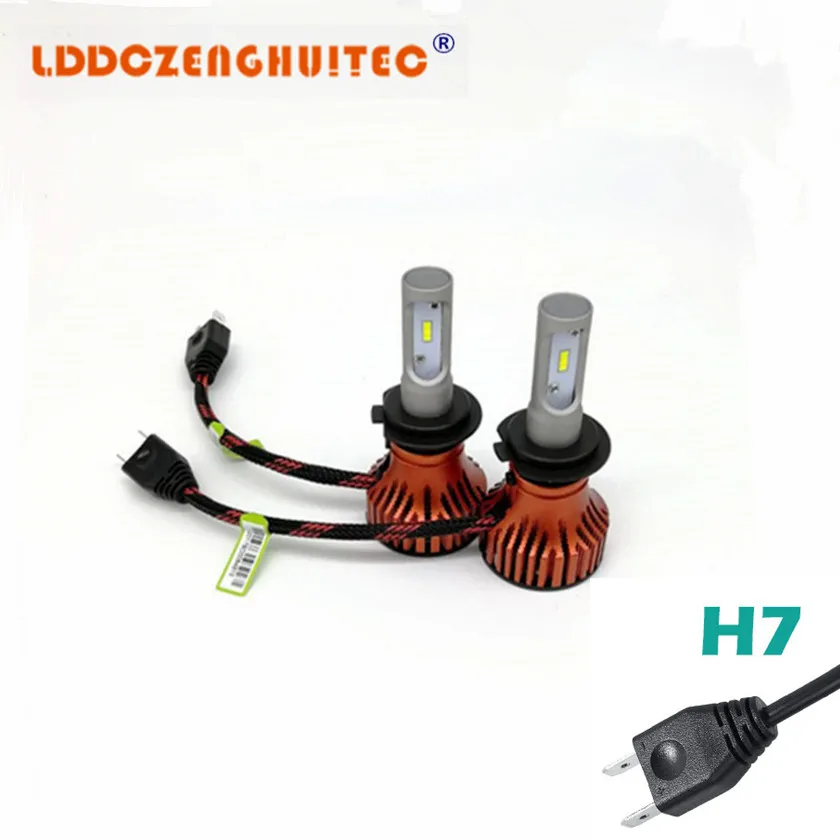 

LDDCZENGHUITEC T8 H4 Car LED Headlight Bulbs 60W 8000LM ZES Chips LED H4 Hi Lo Beam Automobile Headlamp 6500K 12V for Kia Toyota