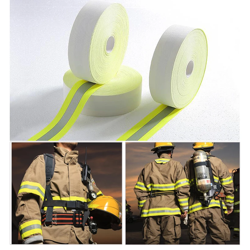 Roadstar 3M Reflective Flame Retardatn Tape with Yellow Silver and 100% Cotton Backing for Glove