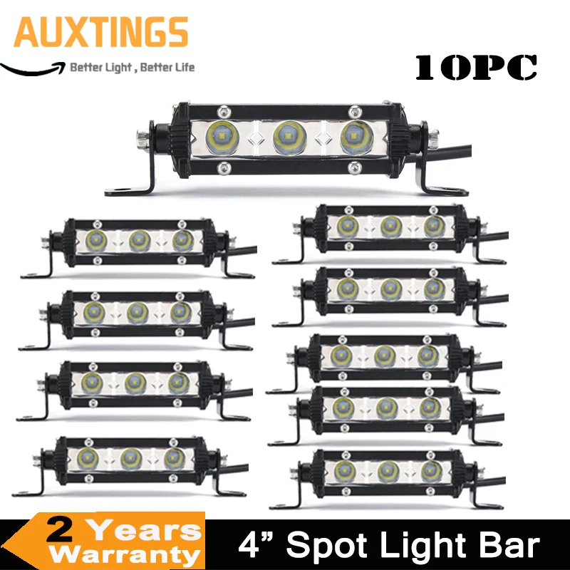 

2/4/10pcs 4 Inch 15W Offroad LED Light Bar Spot Beam Spotlight LED Work Light 12V For Jeep ATV UAZ SUV 4WD 4x4 Truck Tractor