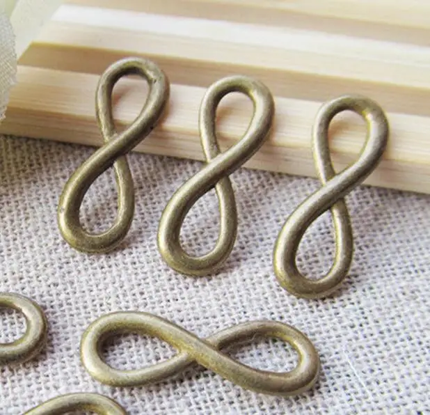 

200pcs Antique Silver tone/Antique Bronze Infinity Connector Pendant Charm/Finding,Bracelet Charm,DIY Accessory Jewelry Making