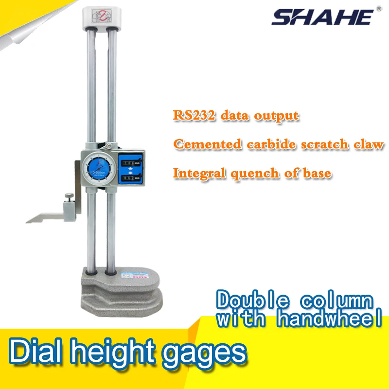 Double-beam Dlal Height Gauges Table column with a high degree of foot  0-300mm*0.01mm.