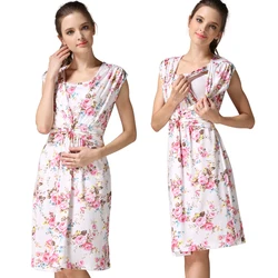 Summer Maternity Beach Dresses Nursing Clothing Breastfeeding Dress for Pregnant Women Lactation Wear Free Shipping