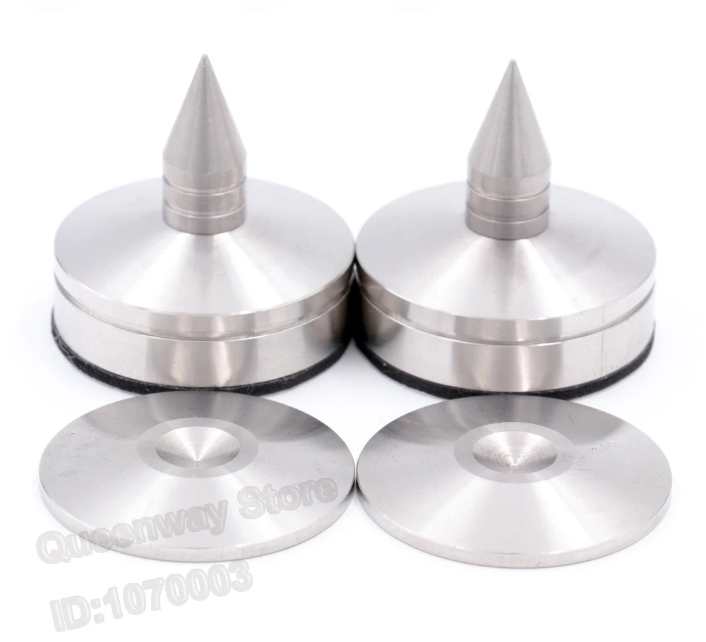 1 Set/4PCS  Stainless Foot  Stand Isolation Spike Feet AMP Turntable CD Isolation Stand  Base  Audio Stand  54*55mm