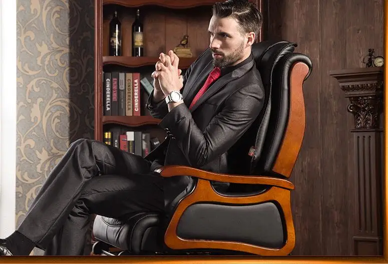 Boss chair. Real leather reclining ..office chair.02