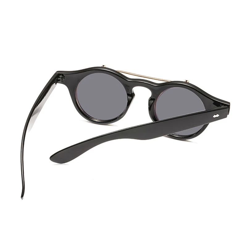 Psacss Round Steampunk Sunglasses Women Men Flip Lens Vintage Brand Designer Women's Retro Sun Glasses UV400 gafas de sol mujer - Image 5