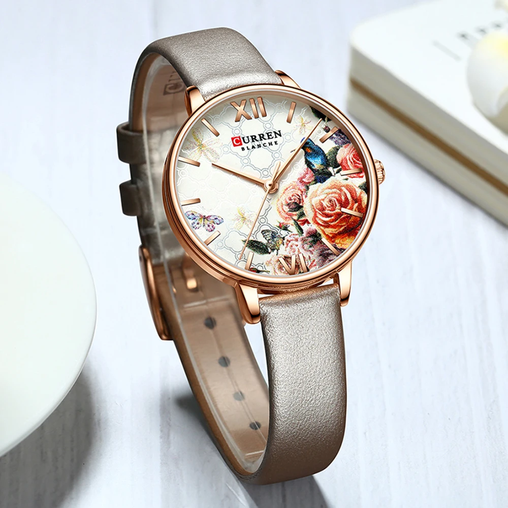 CURREN Ladies Watches New Fashion Design Women Watch Casual Female Quartz Wristwatch with full Steel girl clock Relogio Feminino