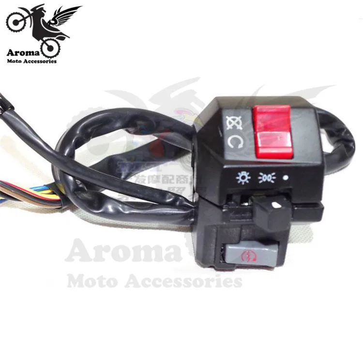 black left and right handle motorcycle switch for yamaha honda suzuki kawasaki motorbike handle switc moto handle grip switch