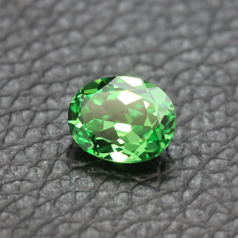 Tsavorite green garnet faceted created gemstone beads for jewelry making DIY gem stone loose gemstones AAA top quality