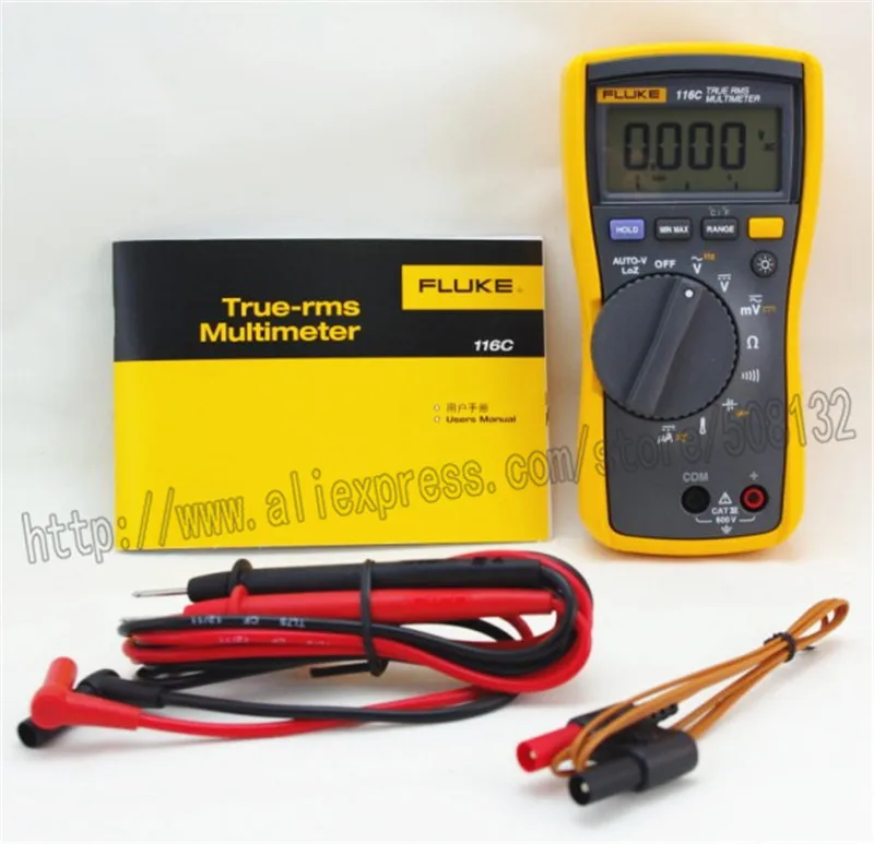 Fluke 116C Multimeter Temperature MicroAmps HVAC FLUKE 116