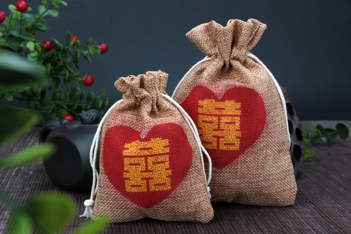 wholesale different style for choose Natural Hessian Burlap Bags Wedding Party Birthday Party Candy Gifts Bags 130pc/lot