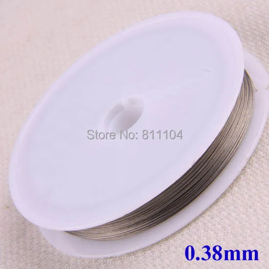 0.38mm Tiger Tail Beading Wire Jewerly Cord Nylon Coated Stainless Steel Wire String 100M Jewelry Making 20 Rolls/lot