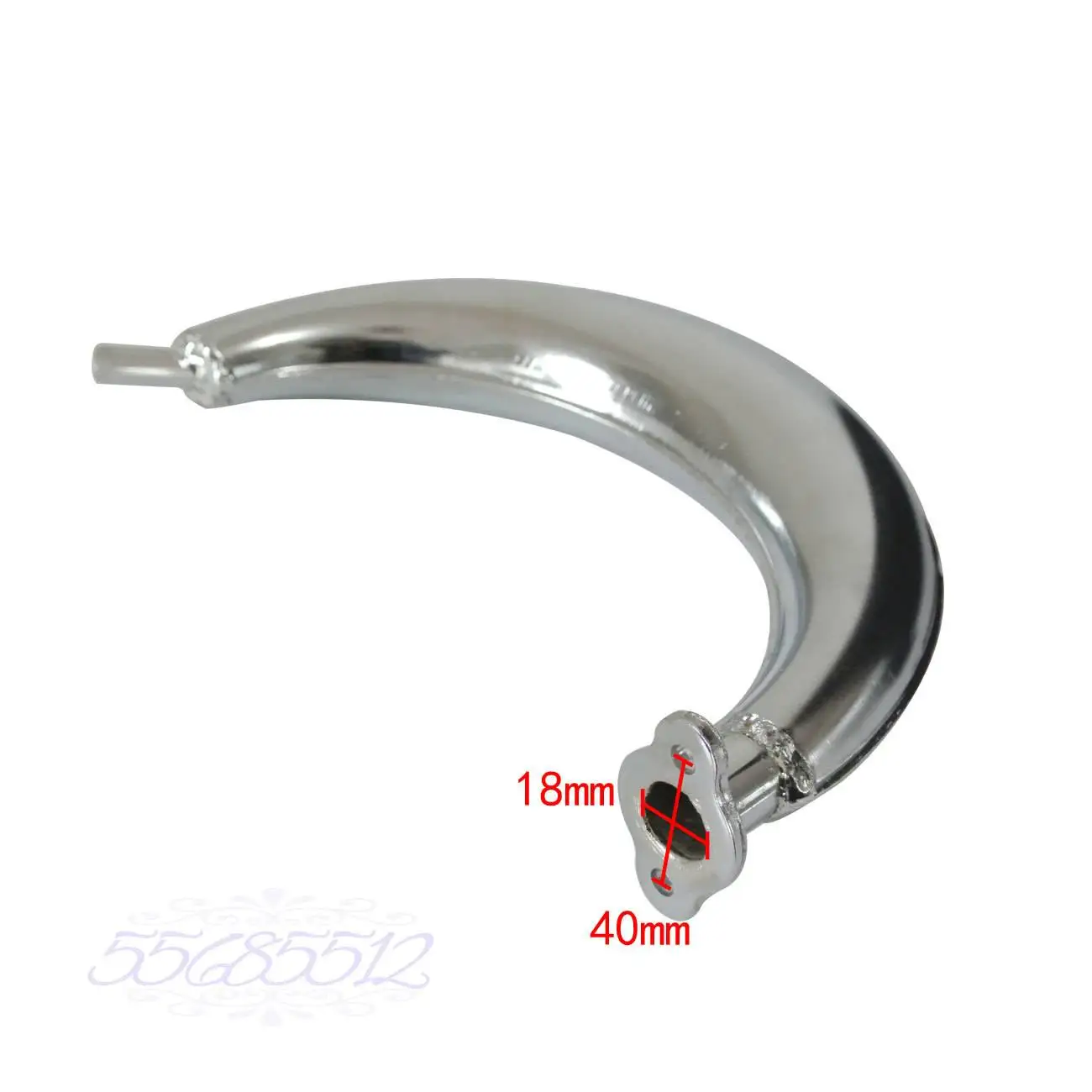 Chrome Muffler Exhaust Piep&Exhaust Muffler Clamp For 49cc 80cc Motorized Bike