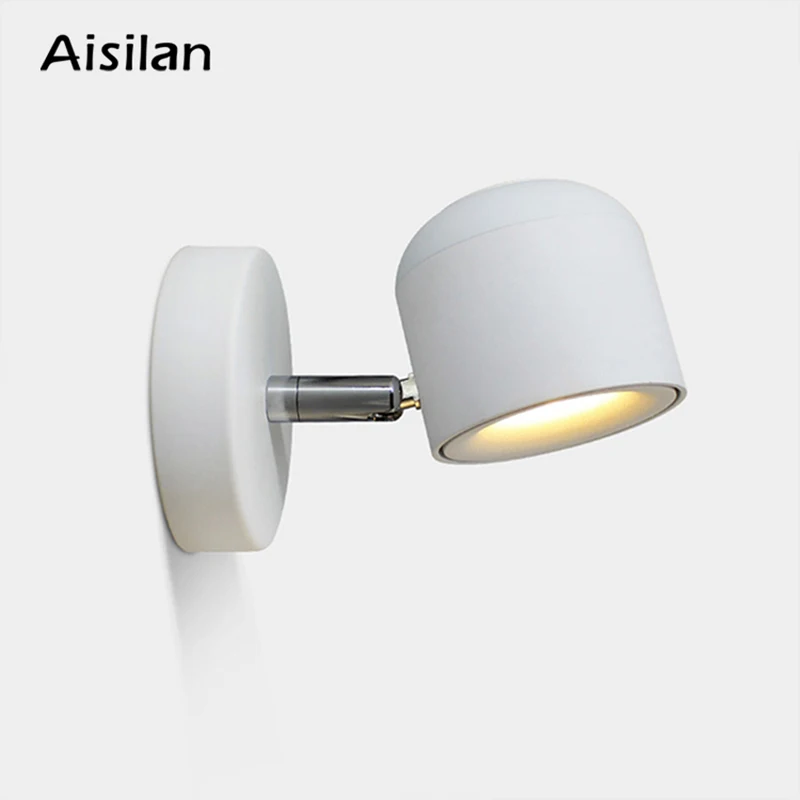 Nordic Minimalist Style Wall Light Warm White Bedside Wall Lamp Adjustable Angle For Corridor Bedroom Living Room 7W CREE COB