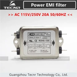 CANNY WELL CW4L2-20A-T CW4L2-10A-T Single Phase Power EMI filter AC 115V/250V 10A 20A 50/60HZ double-section power filter