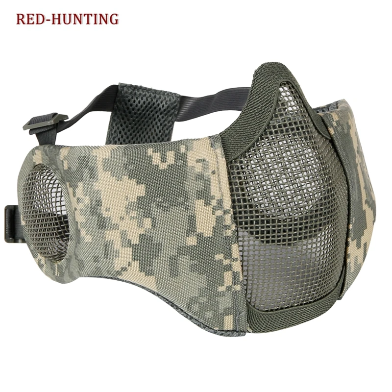 Outdoor Sport Tactical Mask Protective Strike Metal Mesh Airsoft Paintball Metal Mask Half Face Tactical CS Mask