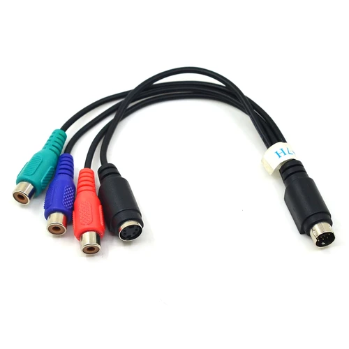 Imagen 1 del producto Cable Adaoter de componentes s-video de 7 pines a hembra RGB/ 3 RCA y 4 pines s-video hembra, 20cm para PC, DVD, HDTV