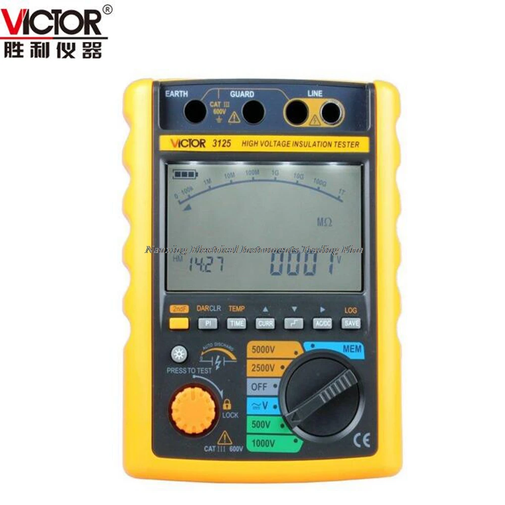 Fast arrival Victor 3125 VC3125 High Voltage Megohmmeter Digital Insulation Resistance Tester 250V~5000V